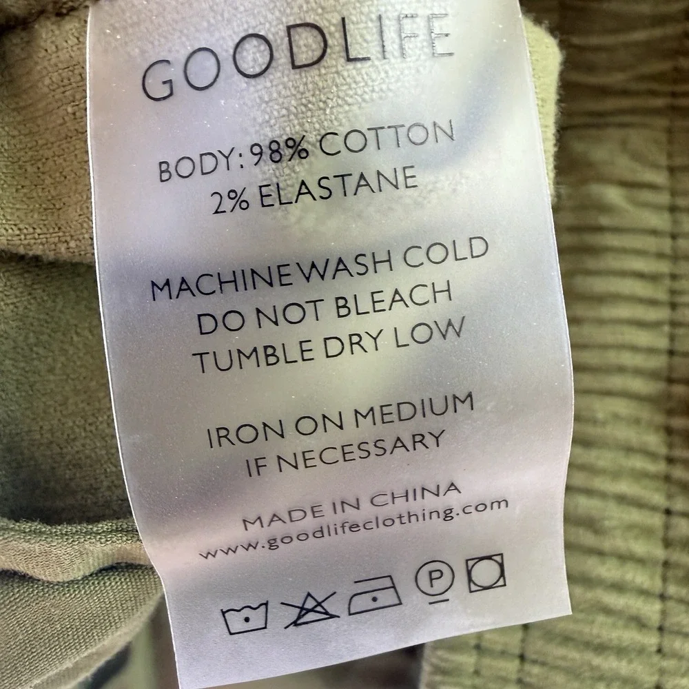 Goodlife Corduroy Shorts Pink Elastic Waist Drawstring Size M‎ 6